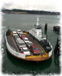 Cute little guemees island ferry