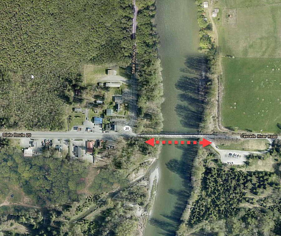 overhead view of bridge