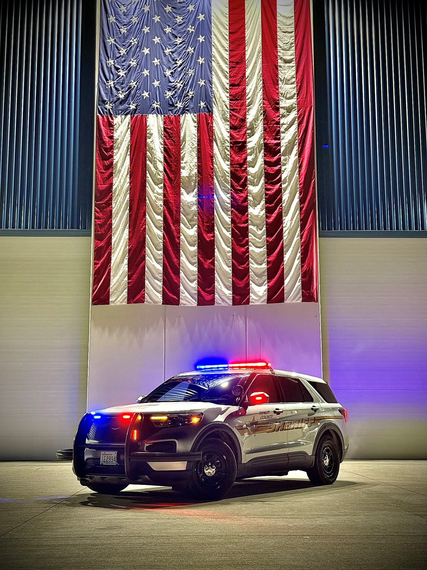 Sheriff SUV with American Flag